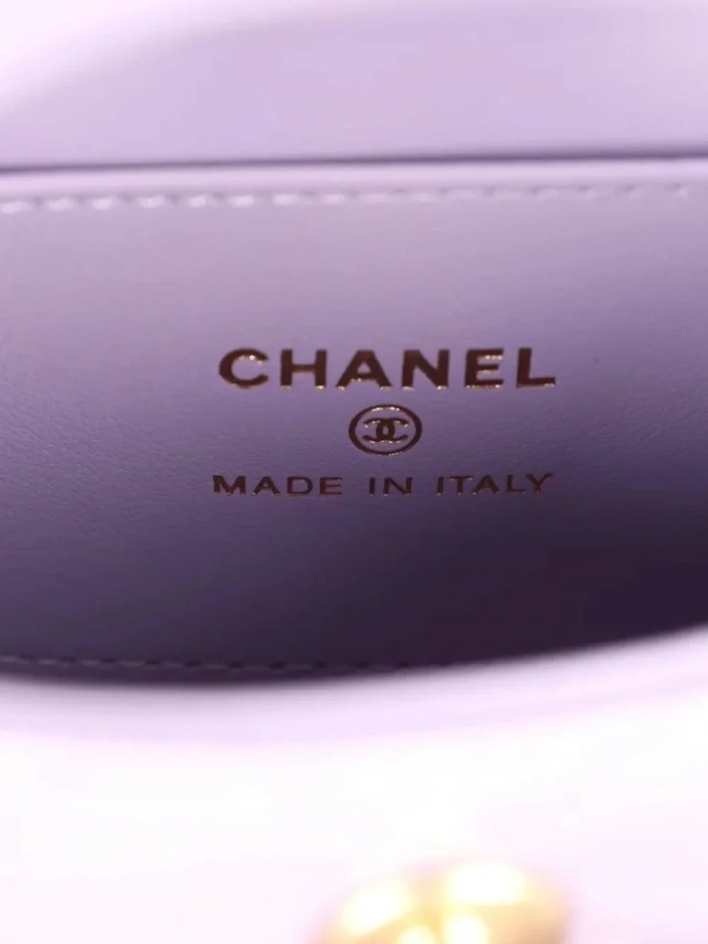 CHANEL 2025 Nano Kelly NWTs Lavender Quilted Mini Top Handle Bag with Gold CC